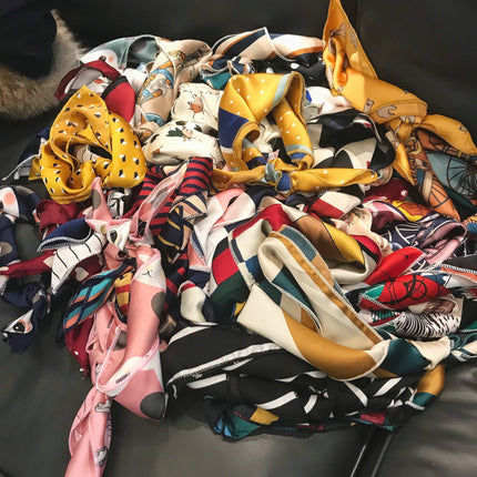 Explosions Spring and Summer 50x 50cm Small Square Scarf Women's Scarf South Korea Professional Small Scarf Varied Decorative Printed Scarf