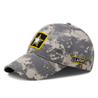 Plaid camouflage yellow and white five-pointed star / Adjustable to fit head circumference 56-60cm