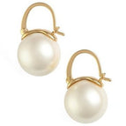 Gold White Pearl Plain Gold Plated