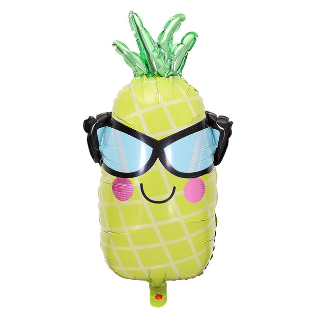 Large Fruit Shape Aluminum Film Balloon Hawaiian Style Glasses Fruit Birthday Party Party Decoration Balloon