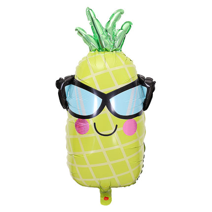 Large Fruit Shape Aluminum Film Balloon Hawaiian Style Glasses Fruit Birthday Party Party Decoration Balloon