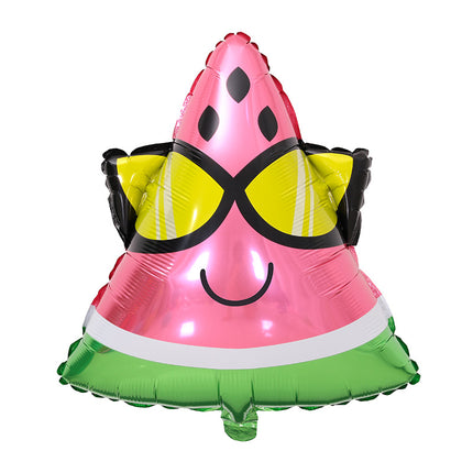 Large Fruit Shape Aluminum Film Balloon Hawaiian Style Glasses Fruit Birthday Party Party Decoration Balloon