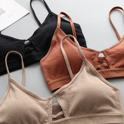 New thread cotton without steel ring breast hollow bralette breathable ultra-thin comfortable women's underwear bra explosion