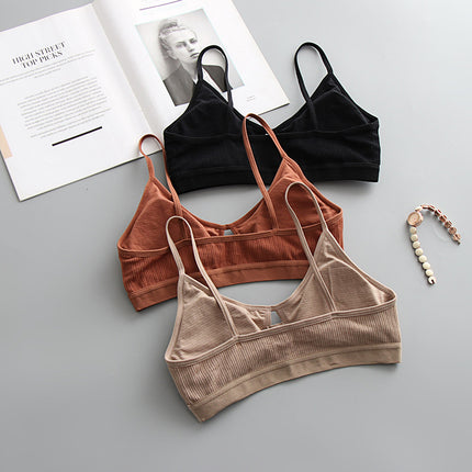 New thread cotton without steel ring breast hollow bralette breathable ultra-thin comfortable women's underwear bra explosion