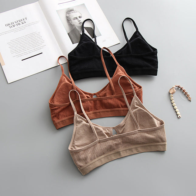 New thread cotton without steel ring breast hollow bralette breathable ultra-thin comfortable women's underwear bra explosion
