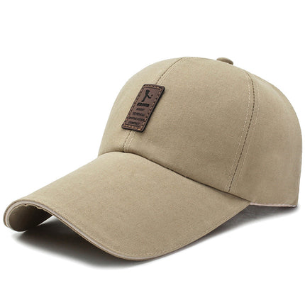 Hat Korean Style Extended Brim Baseball Cap Trendy Summer Men and Women Sunshade Fishing Hat Outdoor Sports Peaked Cap
