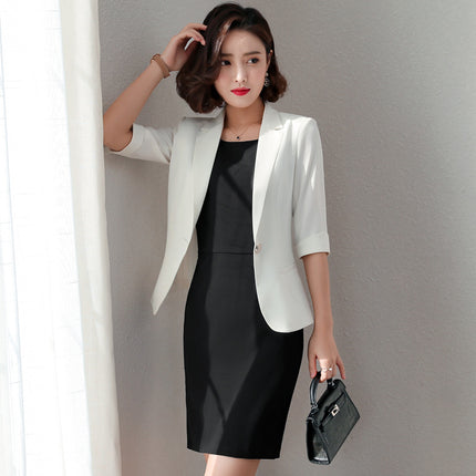 Professional Suit suit Female Temperament Host Dress Interview Dress Suit Work Clothes Front Desk Workwear British Style