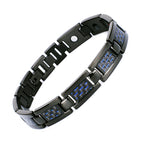 steel all black blue fiber