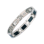 steel silver black fiber