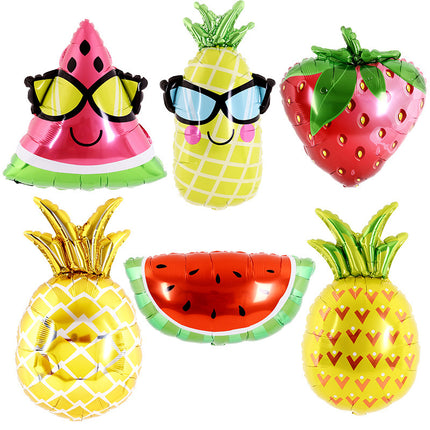 Large Fruit Shape Aluminum Film Balloon Hawaiian Style Glasses Fruit Birthday Party Party Decoration Balloon