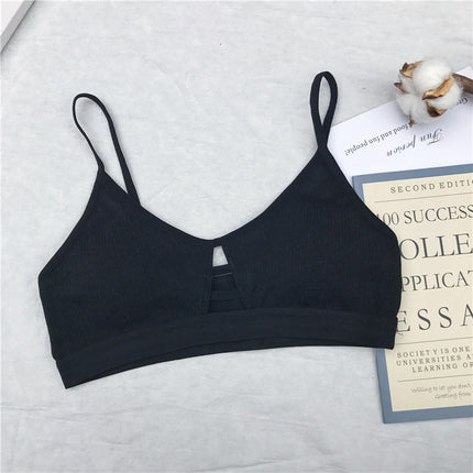 New thread cotton without steel ring breast hollow bralette breathable ultra-thin comfortable women's underwear bra explosion