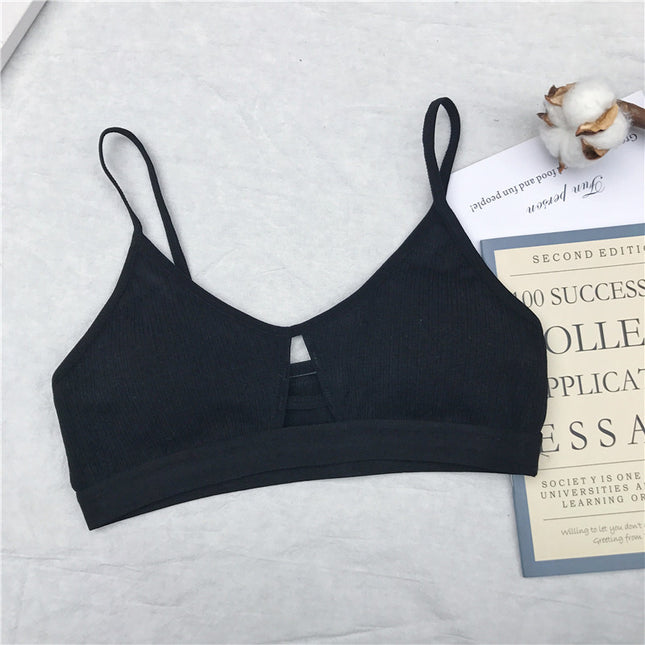 New thread cotton without steel ring breast hollow bralette breathable ultra-thin comfortable women's underwear bra explosion