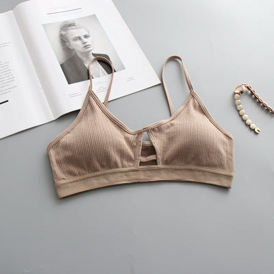 New thread cotton without steel ring breast hollow bralette breathable ultra-thin comfortable women's underwear bra explosion