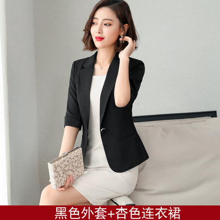 Professional Suit suit Female Temperament Host Dress Interview Dress Suit Work Clothes Front Desk Workwear British Style