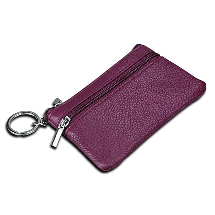 Explosive Genuine Leather Coin Purse Coin Bag Explosive Anti-theft Brush Anti-RFID Fashion Ladies Wallet Key Bag