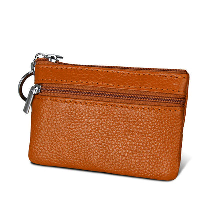 Explosive Genuine Leather Coin Purse Coin Bag Explosive Anti-theft Brush Anti-RFID Fashion Ladies Wallet Key Bag