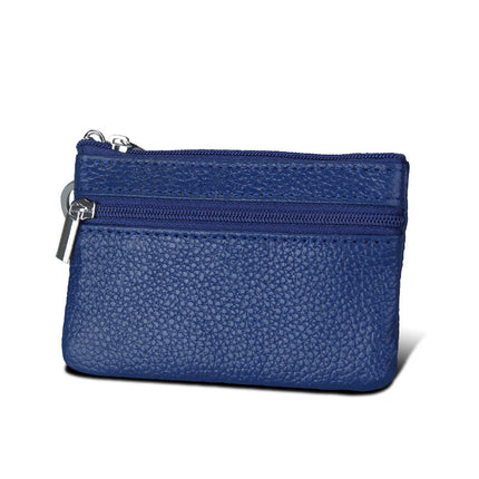 Explosive Genuine Leather Coin Purse Coin Bag Explosive Anti-theft Brush Anti-RFID Fashion Ladies Wallet Key Bag