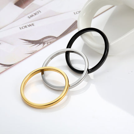 Cross-border Titanium Steel Ring Internet Celebrity Hand Jewelry Korean Style Elegant Simple Thin Gossy Index Finger Tail Ring Joint Ring