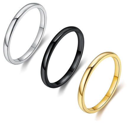 Cross-border Titanium Steel Ring Internet Celebrity Hand Jewelry Korean Style Elegant Simple Thin Gossy Index Finger Tail Ring Joint Ring