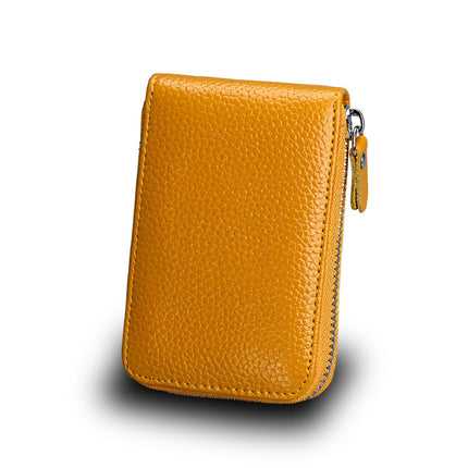 Manufacturer Wholesale Custom Anti-Theft Genuine Leather Card Holder in Stock, Candy Color Accordion Card Holder, Bus Card Holder, Women's Coin Purse