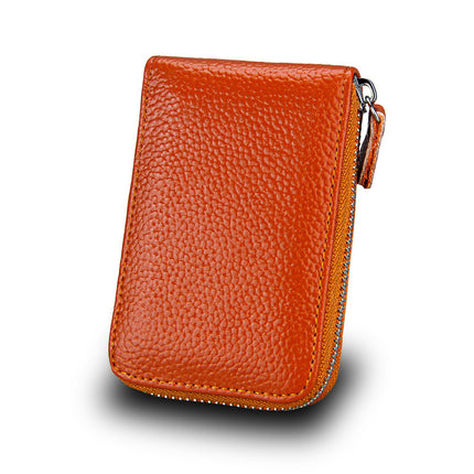 Manufacturer Wholesale Custom Anti-Theft Genuine Leather Card Holder in Stock, Candy Color Accordion Card Holder, Bus Card Holder, Women's Coin Purse