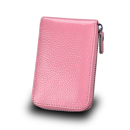 Manufacturer Wholesale Custom Anti-Theft Genuine Leather Card Holder in Stock, Candy Color Accordion Card Holder, Bus Card Holder, Women's Coin Purse
