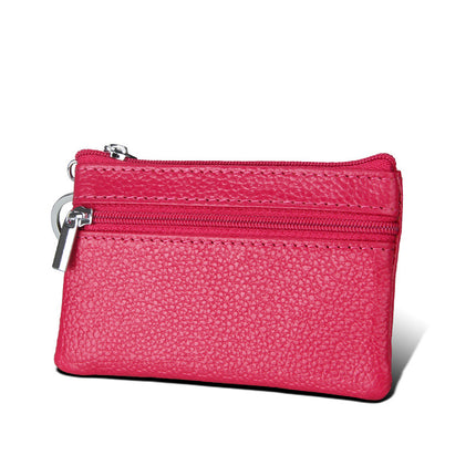 Explosive Genuine Leather Coin Purse Coin Bag Explosive Anti-theft Brush Anti-RFID Fashion Ladies Wallet Key Bag