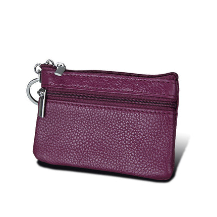 Explosive Genuine Leather Coin Purse Coin Bag Explosive Anti-theft Brush Anti-RFID Fashion Ladies Wallet Key Bag