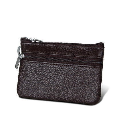Explosive Genuine Leather Coin Purse Coin Bag Explosive Anti-theft Brush Anti-RFID Fashion Ladies Wallet Key Bag