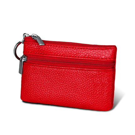 Explosive Genuine Leather Coin Purse Coin Bag Explosive Anti-theft Brush Anti-RFID Fashion Ladies Wallet Key Bag