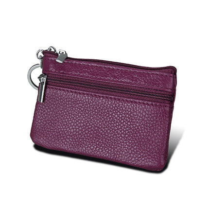 Explosive Genuine Leather Coin Purse Coin Bag Explosive Anti-theft Brush Anti-RFID Fashion Ladies Wallet Key Bag