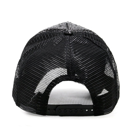 Hat women's summer fashion sequin breathable mesh cap hipster baseball cap men's sun protection sun hat outdoor peaked cap