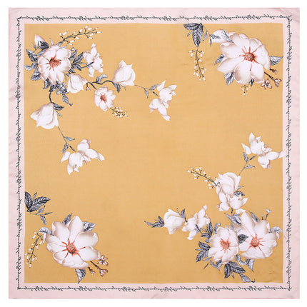 New silk satin 53cm * 53cm Japanese and Korean wind small clear kapok imitation silk small square scarf scarf scarf scarf