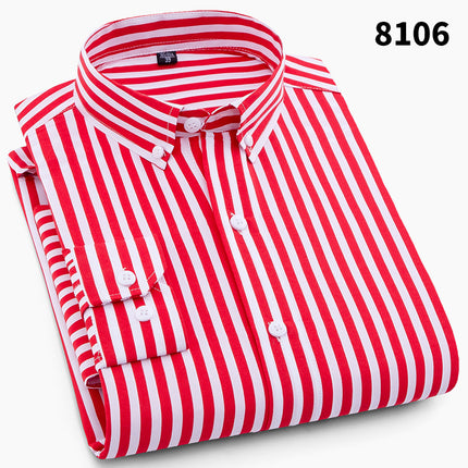 New Men's Printed Long-Sleeved Shirt, Korean Style Slim Fit, Youth Fashion, Casual and Versatile Shirt, Cross-Border Bestseller in Europe and America