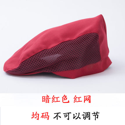 Kitchen breathable mesh chef hat men's restaurant thin hat beret waiter work peaked cap female summer