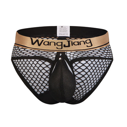 Wj Online Men's Underwear Briefs Summer Low Waist Nylon Mesh Breathable Removable Bag Back Empty 2025