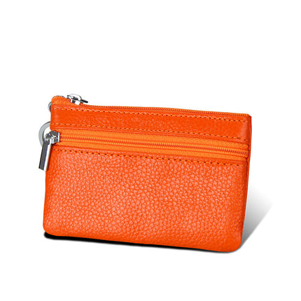 Explosive Genuine Leather Coin Purse Coin Bag Explosive Anti-theft Brush Anti-RFID Fashion Ladies Wallet Key Bag
