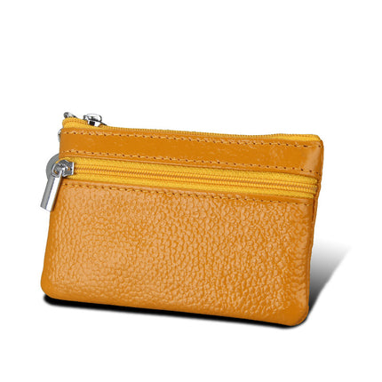 Explosive Genuine Leather Coin Purse Coin Bag Explosive Anti-theft Brush Anti-RFID Fashion Ladies Wallet Key Bag
