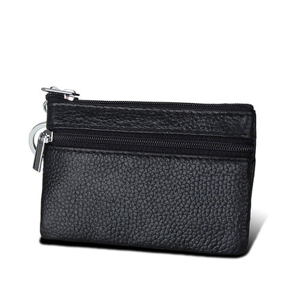 Explosive Genuine Leather Coin Purse Coin Bag Explosive Anti-theft Brush Anti-RFID Fashion Ladies Wallet Key Bag