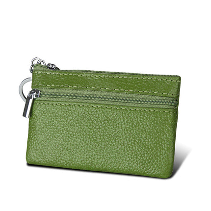 Explosive Genuine Leather Coin Purse Coin Bag Explosive Anti-theft Brush Anti-RFID Fashion Ladies Wallet Key Bag