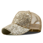 Sequin style-khaki / Adjustable suitable for 55-59cm head circumference