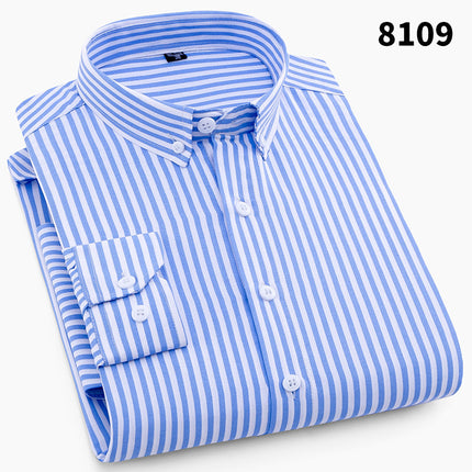 New Men's Printed Long-Sleeved Shirt, Korean Style Slim Fit, Youth Fashion, Casual and Versatile Shirt, Cross-Border Bestseller in Europe and America