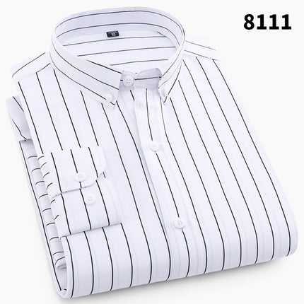 New Men's Printed Long-Sleeved Shirt, Korean Style Slim Fit, Youth Fashion, Casual and Versatile Shirt, Cross-Border Bestseller in Europe and America