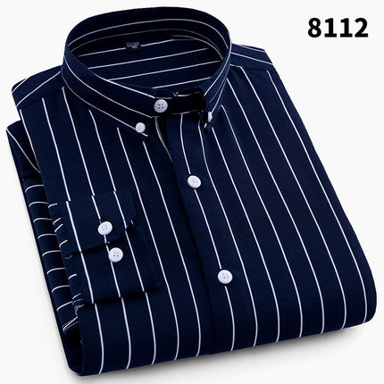 New Men's Printed Long-Sleeved Shirt, Korean Style Slim Fit, Youth Fashion, Casual and Versatile Shirt, Cross-Border Bestseller in Europe and America