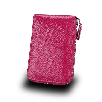 Manufacturer Wholesale Custom Anti-Theft Genuine Leather Card Holder in Stock, Candy Color Accordion Card Holder, Bus Card Holder, Women's Coin Purse