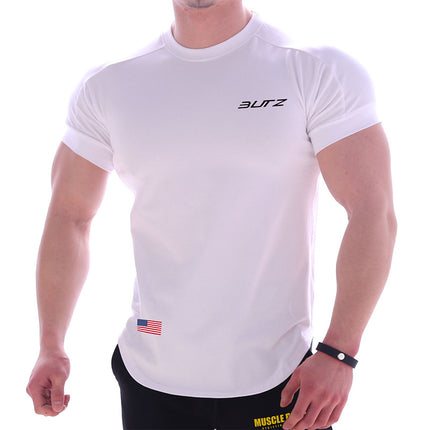 2021 Cross-border Europe and the United States New Quick-drying Fitness Sports Short-sleeved Men's T-shirt Summer Fitness Wear Casual Wear Manufacturers