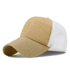 Gold and silver thread mercerized cloth-Gold / Adjustable suitable for 55-59cm head circumference