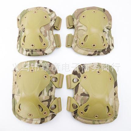 One-piece Diamond knee pad suit military fans Field equipment knee pad elbow pad riding sports protective gear 4-piece set