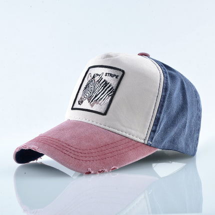 AliExpress Explosions Washed Cotton European and American Vintage Pure Cotton Embroidered Animal Baseball Cap Cap Trucker Cap