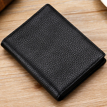 New anti-theft brush men's top layer cowhide wholesale vertical horizontal short men's satchel large capacity wholesale